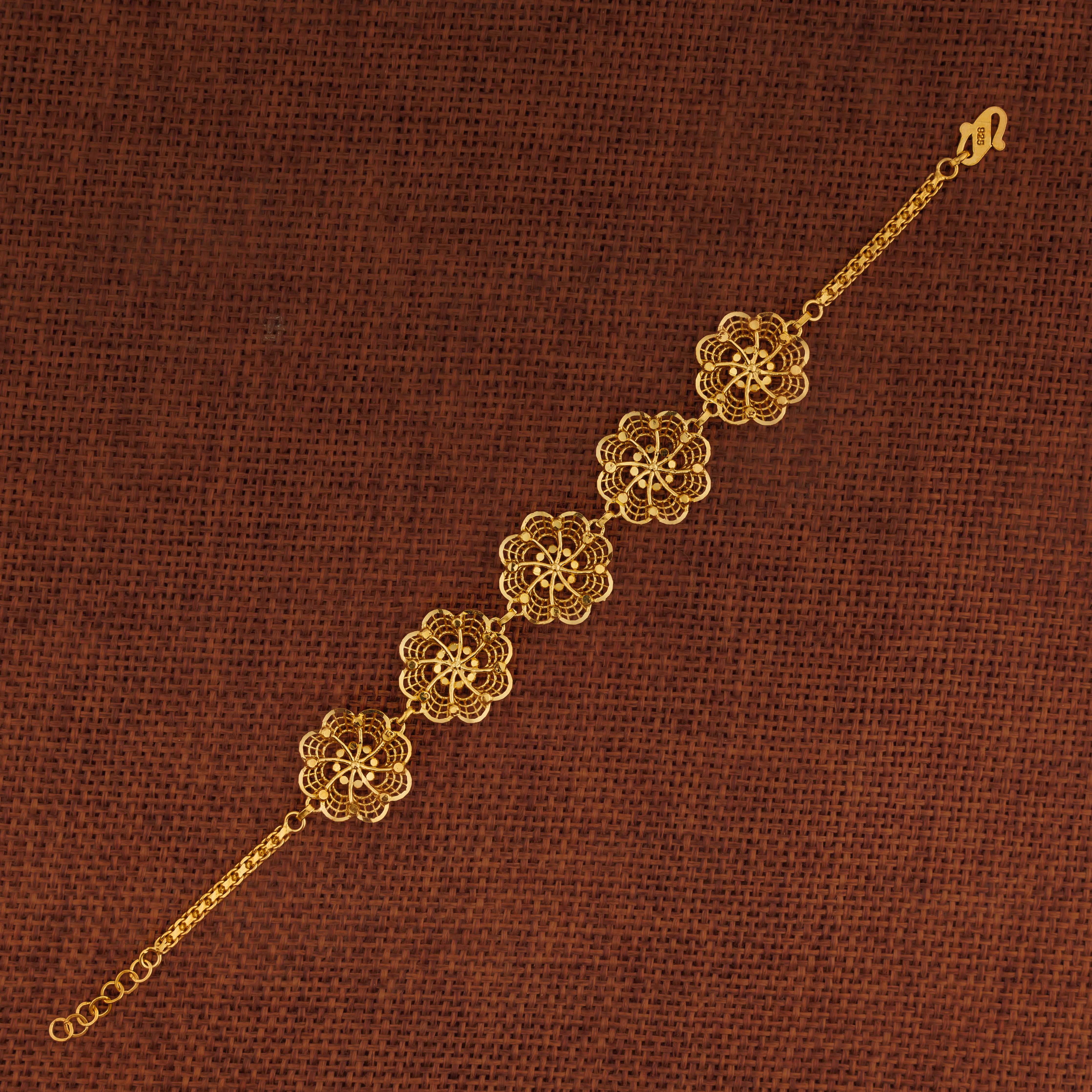 RP سوار / سلسلة 3 قطع (D6) - فضة 925 ومطلية بالذهب