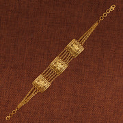 3 Murabba & Chain Bracelet (D3) - Silver 925 & Gold Plated