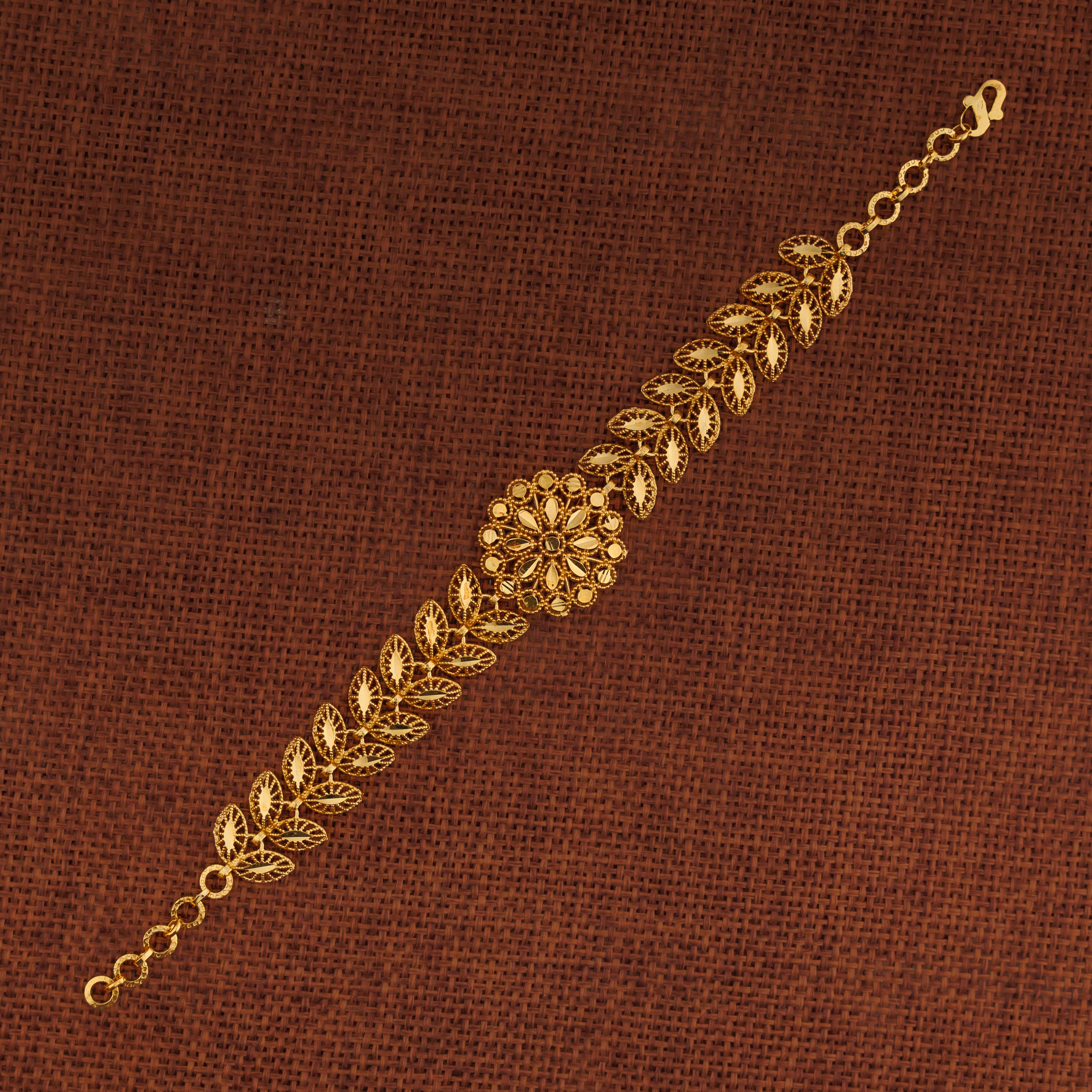 سوار RP 1 قطعة مع ورقة (D1) - Silver 925 و Gold Plated