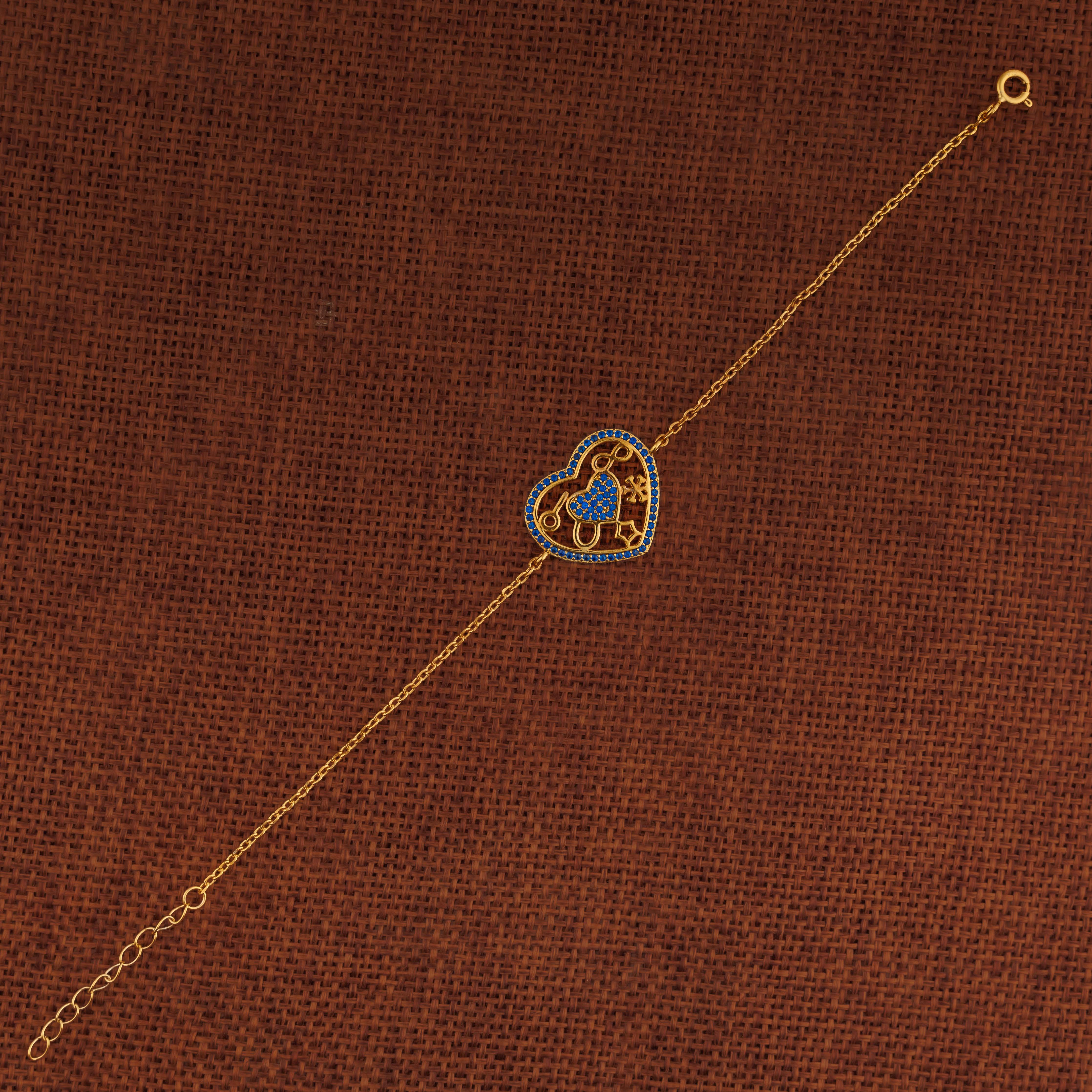 سوار الزركون (D23) - فضة عيار 925 ومطلي بالذهب