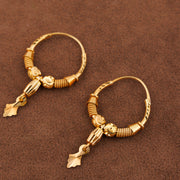 أقراط دائرية D44- (V1) - فضة 925 ومطلية بالذهب