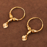 أقراط دائرية D34- (V1) - فضة 925 ومطلية بالذهب