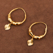 أقراط دائرية D29- (V1) - فضة 925 ومطلية بالذهب