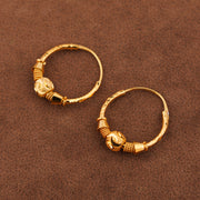 أقراط دائرية D46- (V1) - فضة 925 ومطلية بالذهب