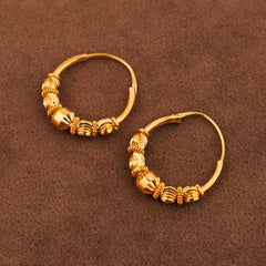 Hoop Earrings 22 - 925 Silver & 24K Gold Plated