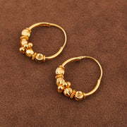 أقراط دائرية D31- (V1) - فضة 925 ومطلية بالذهب