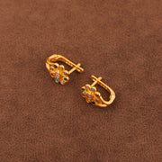 Huggie  Earrings (D2) - 925 Silver & 24K Gold Plated
