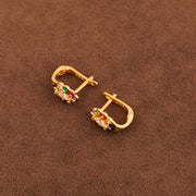 Huggie  Earrings (D1) - 925 Silver & 24K Gold Plated
