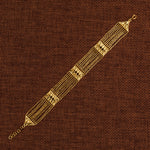 Linked Squares Bracelet (D1) - Silver 925 & Gold Plated