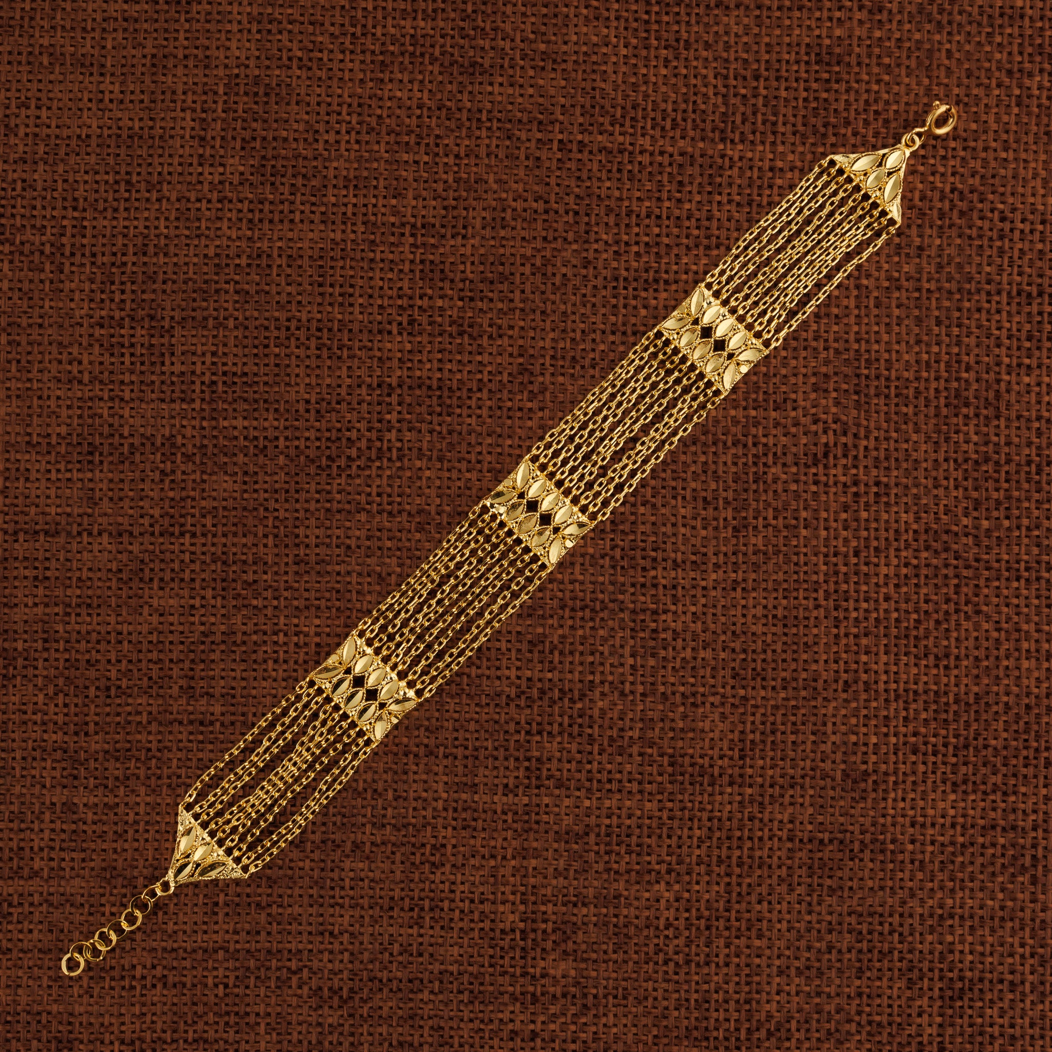 Linked Squares Bracelet (D1) - Silver 925 & Gold Plated