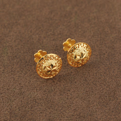 Sphere Stud Earrings 3 - 925 Silver & 24K Gold Plated