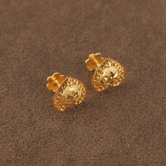 Heart Stud Earrings 3 - 925 Silver & 24K Gold Plated
