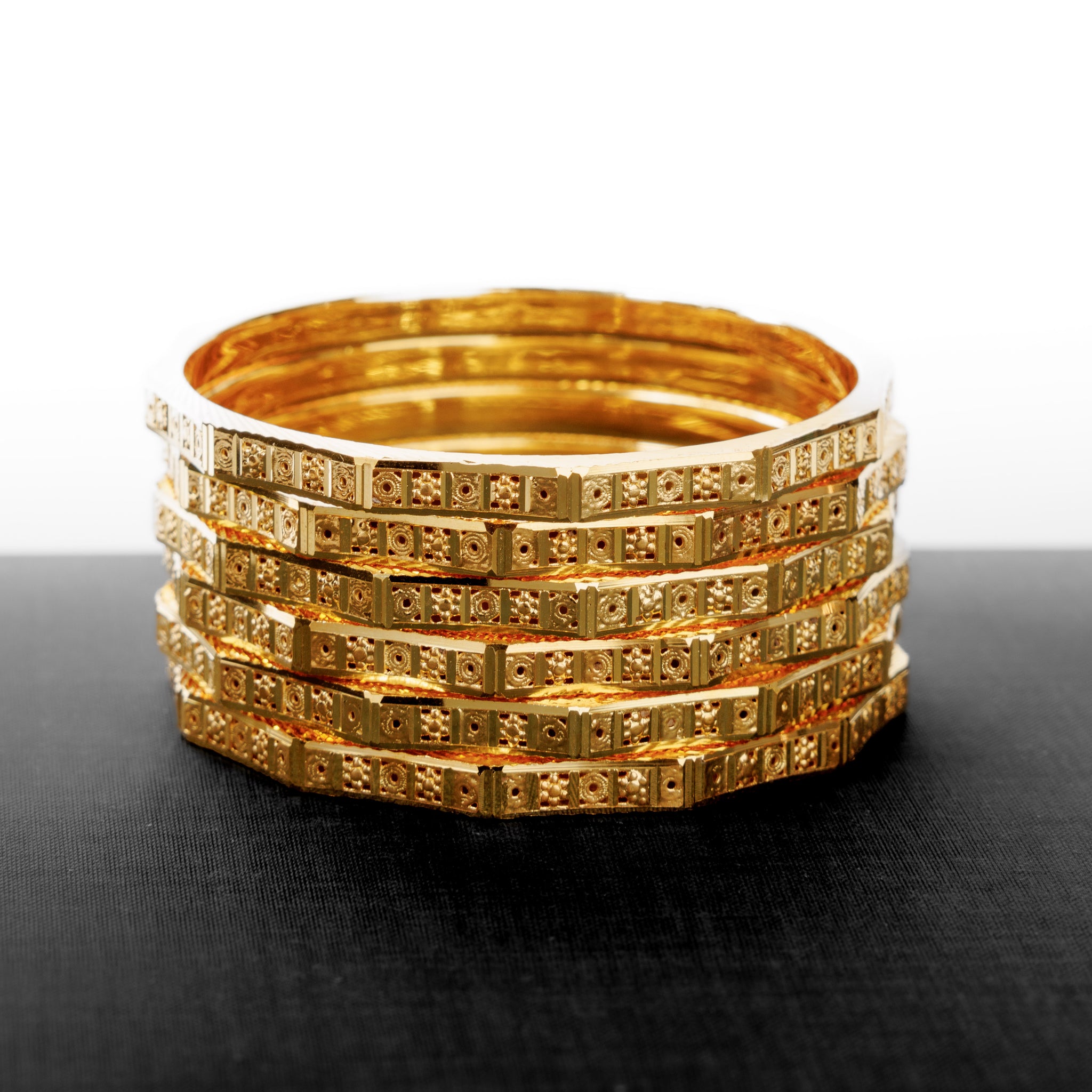 Adult's Bangles (D22-K) - Silver 925 & Gold Plated