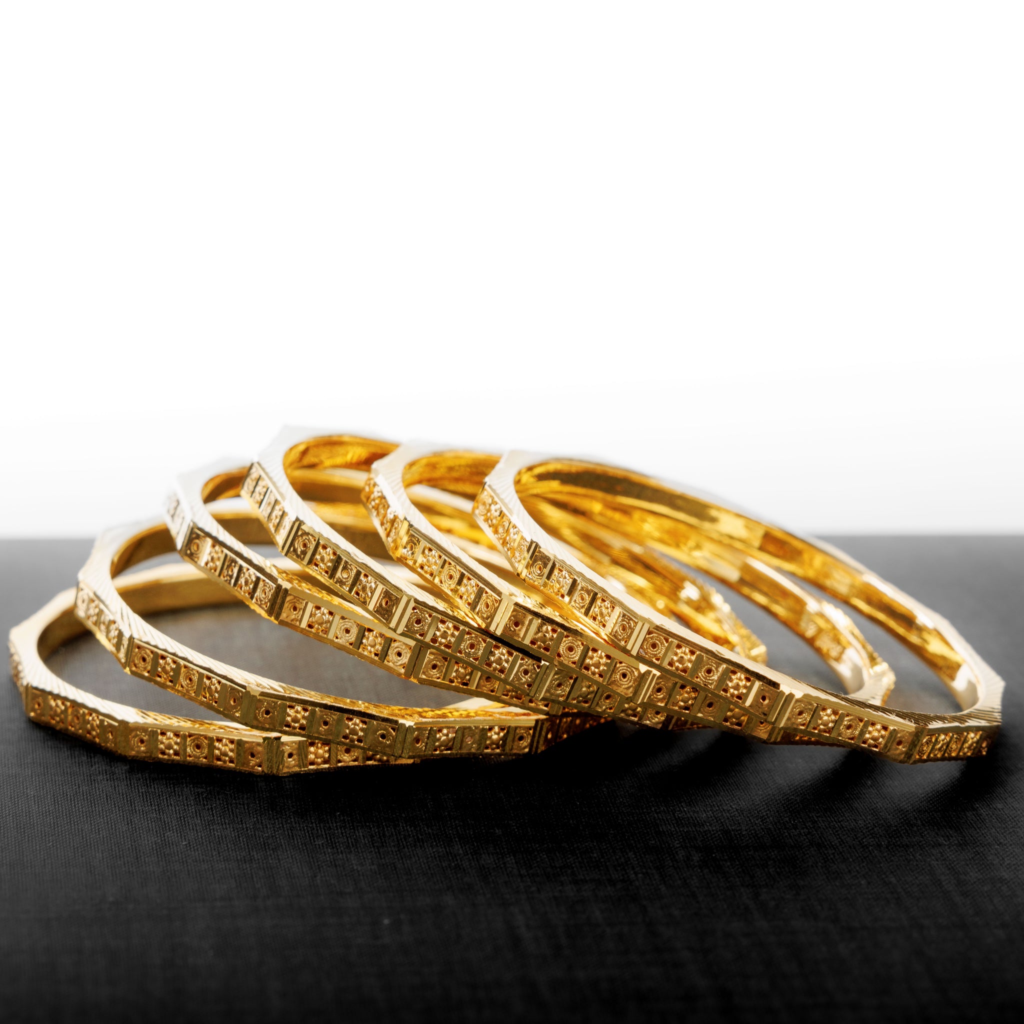 Adult's Bangles (D22-K) - Silver 925 & Gold Plated