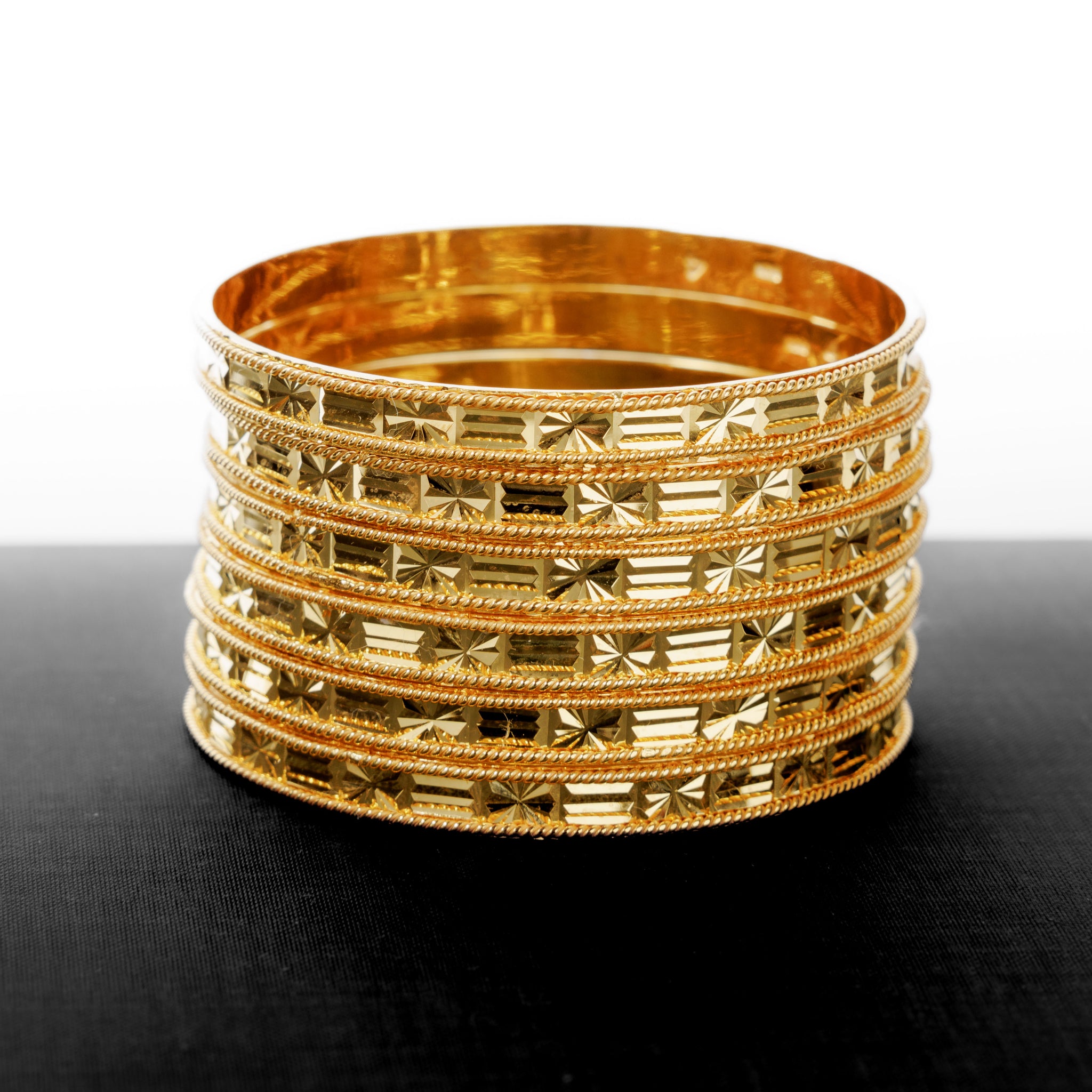 Adult's Bangles (D23-A) - Silver 925 & Gold Plated