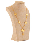 قلادة ساحرة من القلب - فضة عيار 925 ومطلية بالذهب