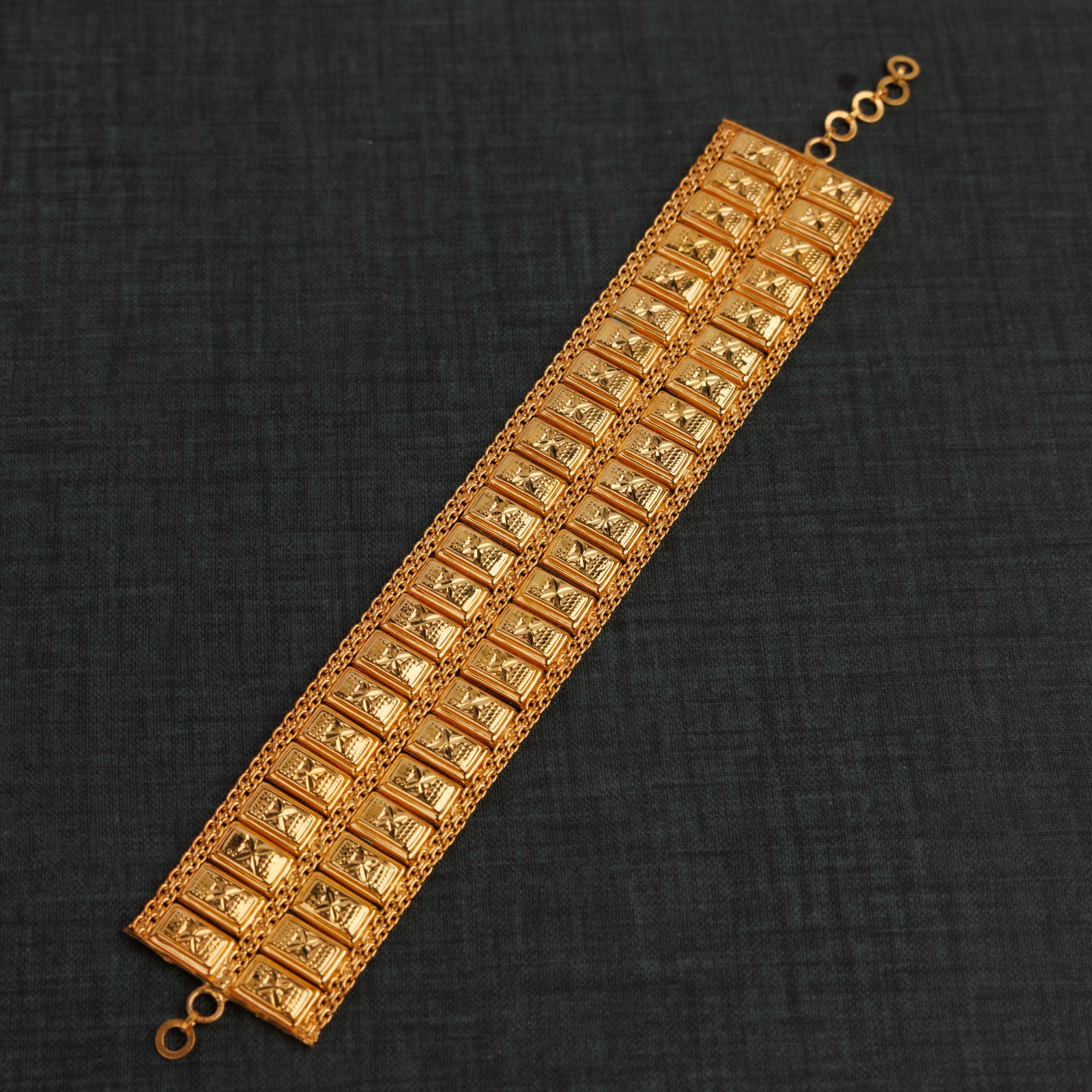 2 Line Patta Bracelet (D8) - Silver 925 & Gold Plated