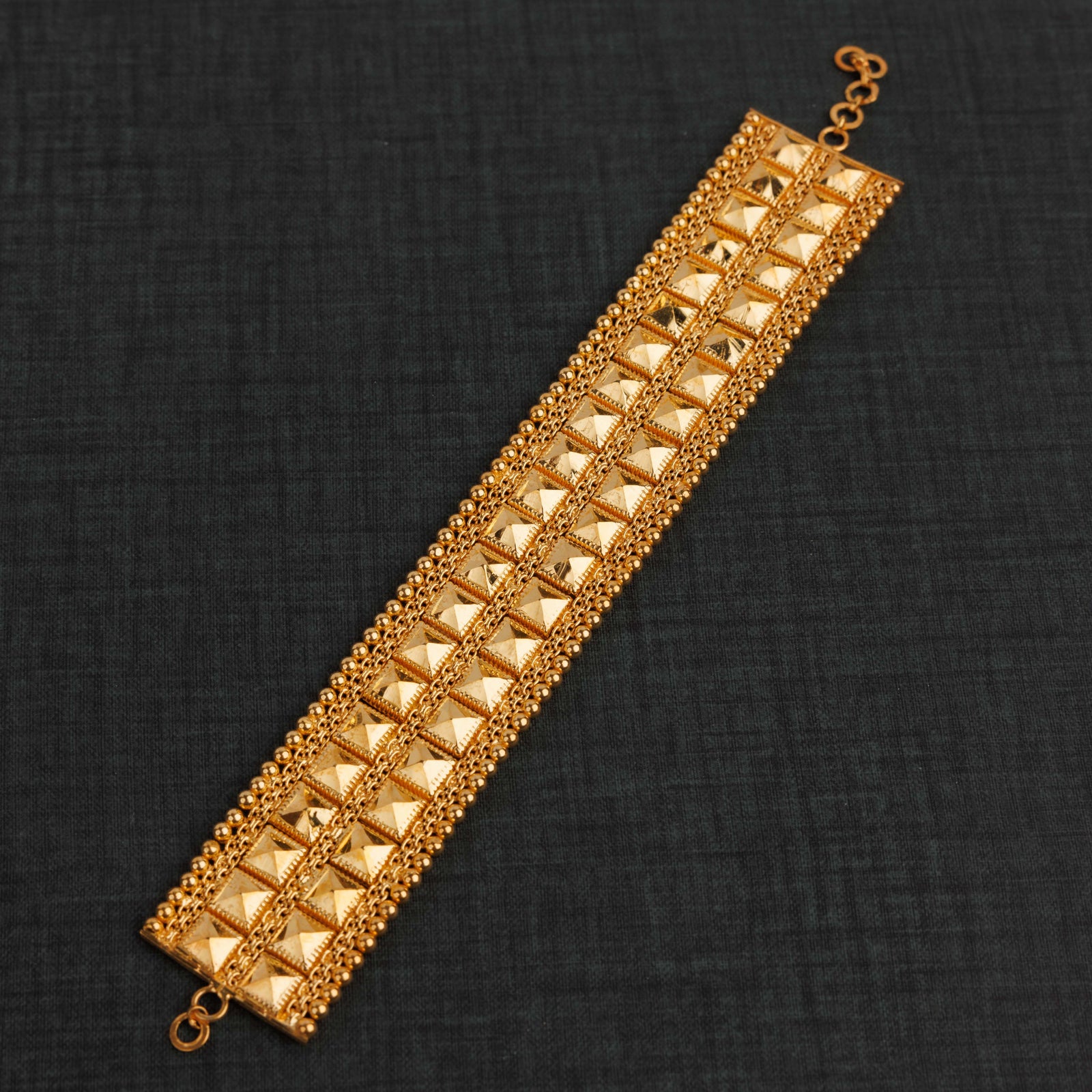 2 Line Patta Bracelet (D5) - Silver 925 & Gold Plated