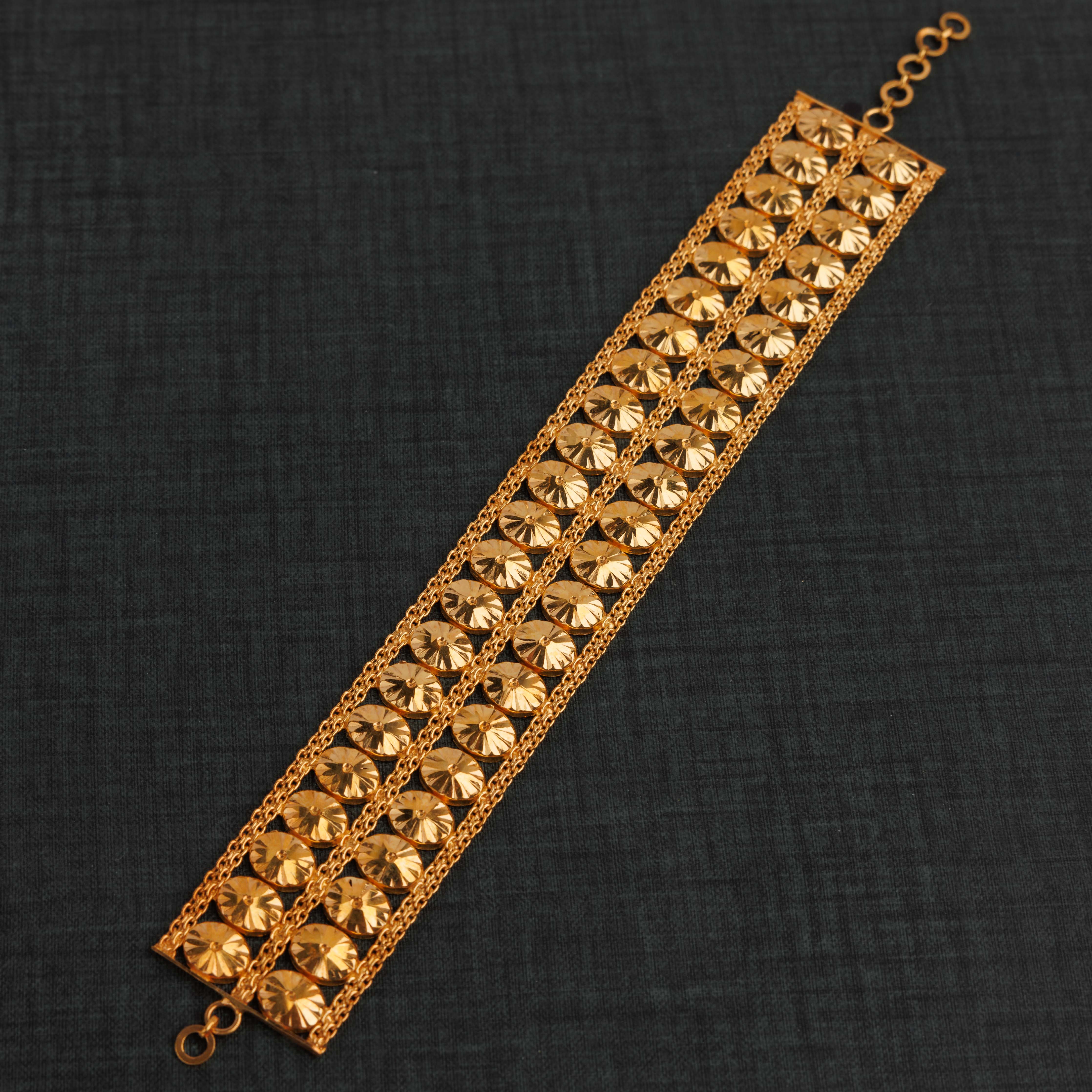 2 Line Patta Bracelet (D7) - Silver 925 & Gold Plated