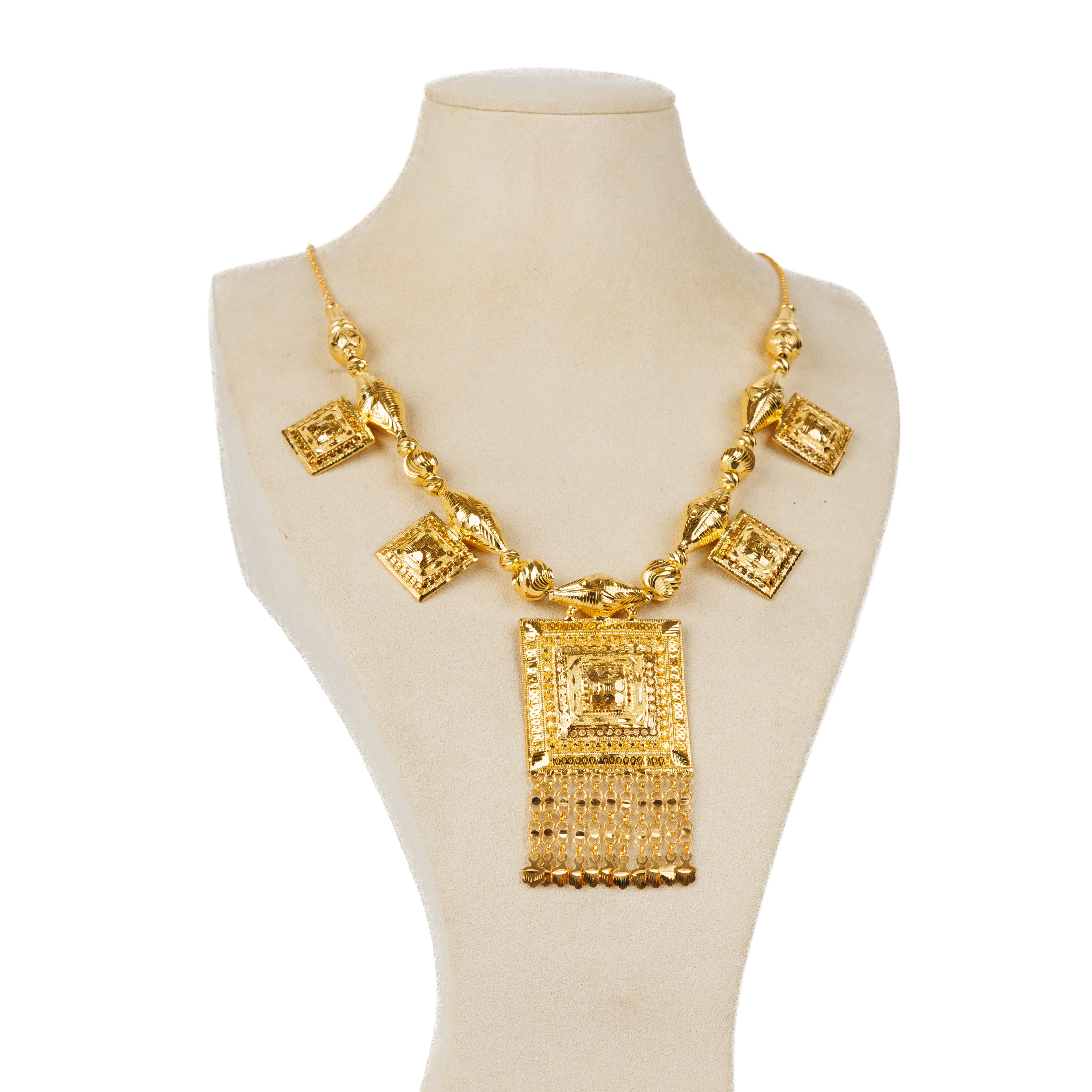 Traditional Necklace (D63)- Silver 925 & Gold Plated