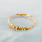 Flexible Child's Bangle (D52) - Silver 925 & Gold Plated