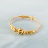 Flexible Child's Bangle (D55) - Silver 925 & Gold Plated