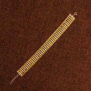 سوار باتا من خط واحد (D10) - فضة 925 ومطلي بالذهب