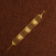 3 Murabba & Chain Bracelet (D6) - Silver 925 & Gold Plated