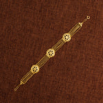 Linked Floral Bracelet (D1) - Silver 925 & Gold Plated