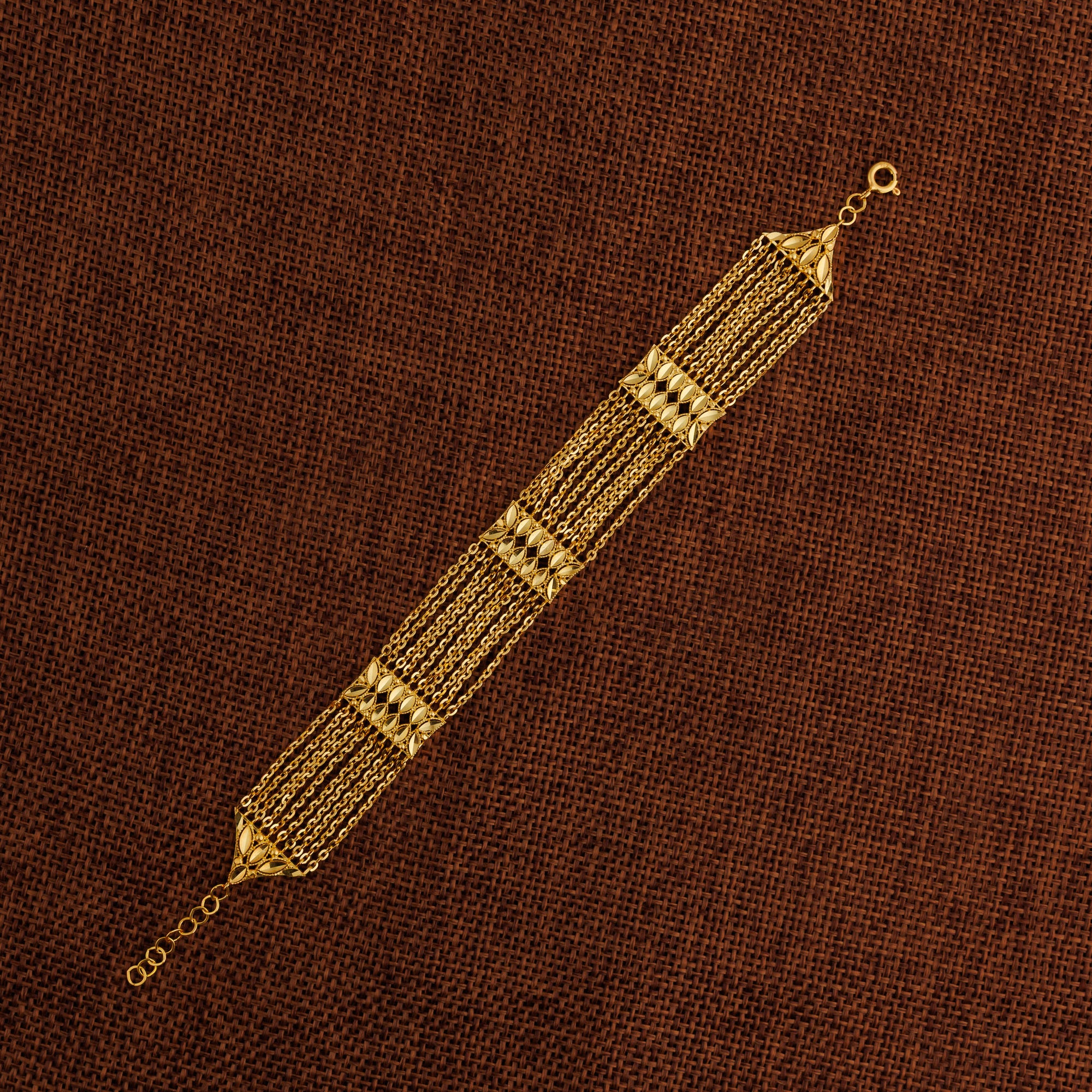 Linked Squares Bracelet (D1) - Silver 925 & Gold Plated