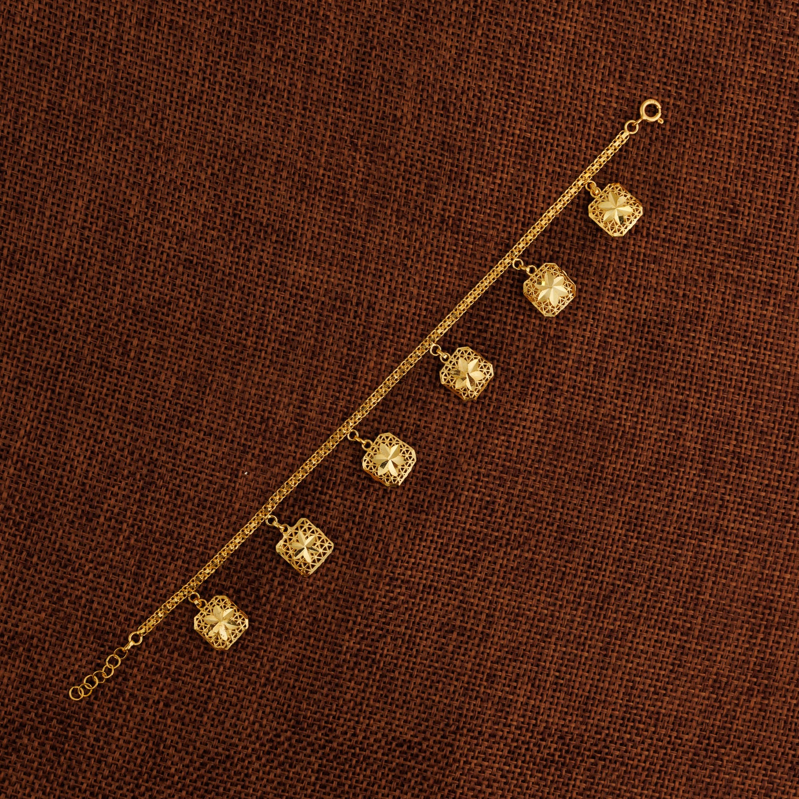 Square Bracelet (D3) - Silver 925 & Gold Plated
