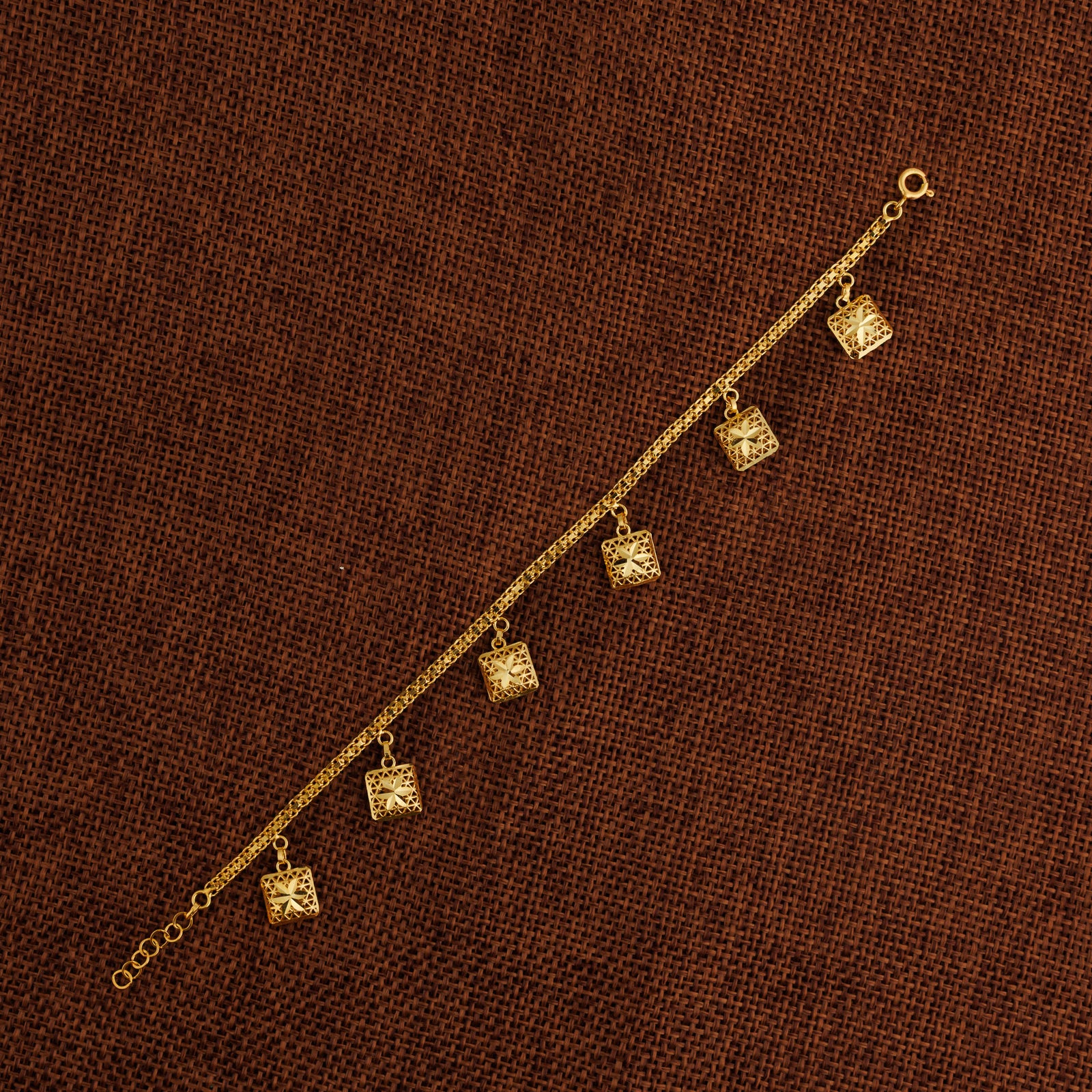 Square Bracelet (D2) - Silver 925 & Gold Plated
