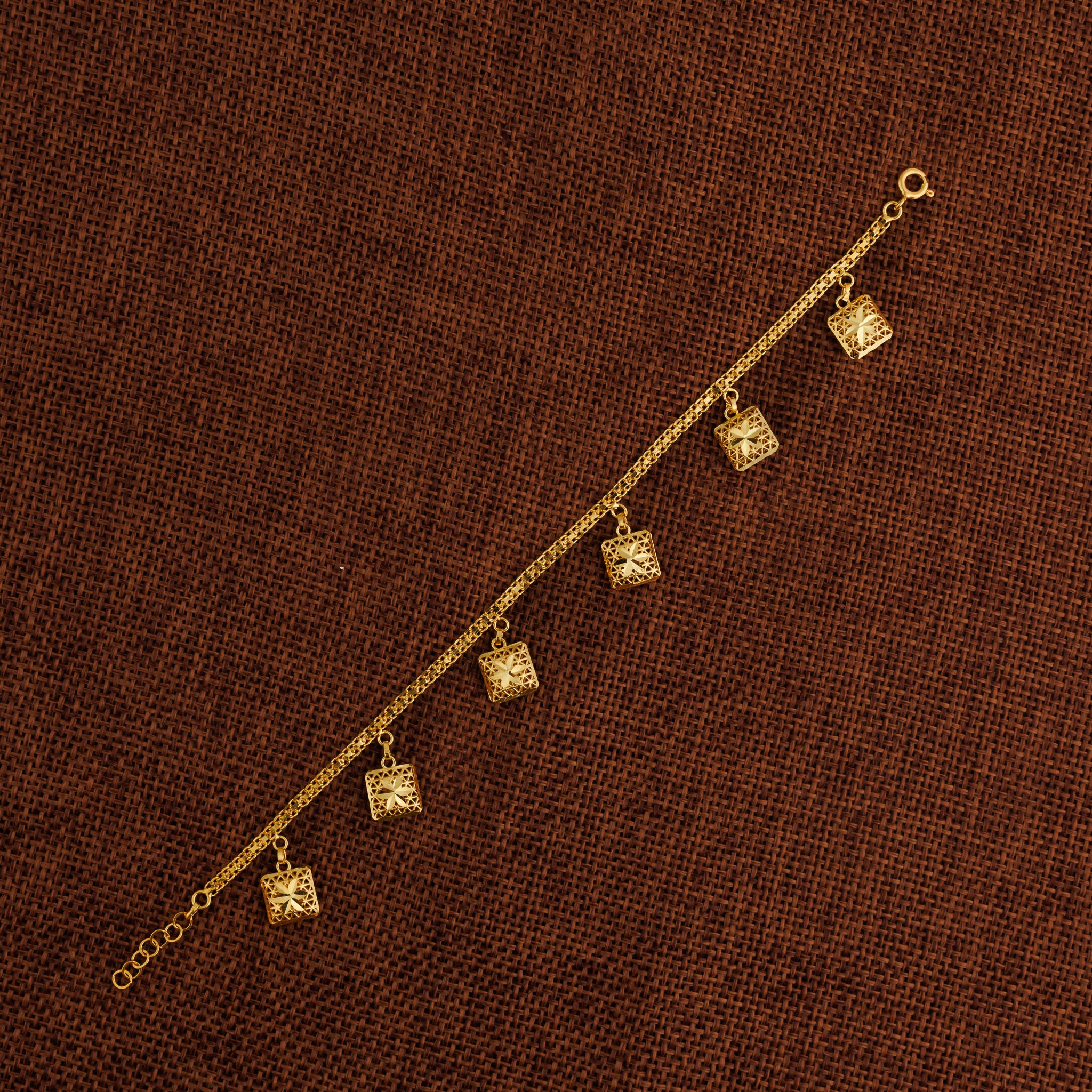 Square Bracelet (D2) - Silver 925 & Gold Plated