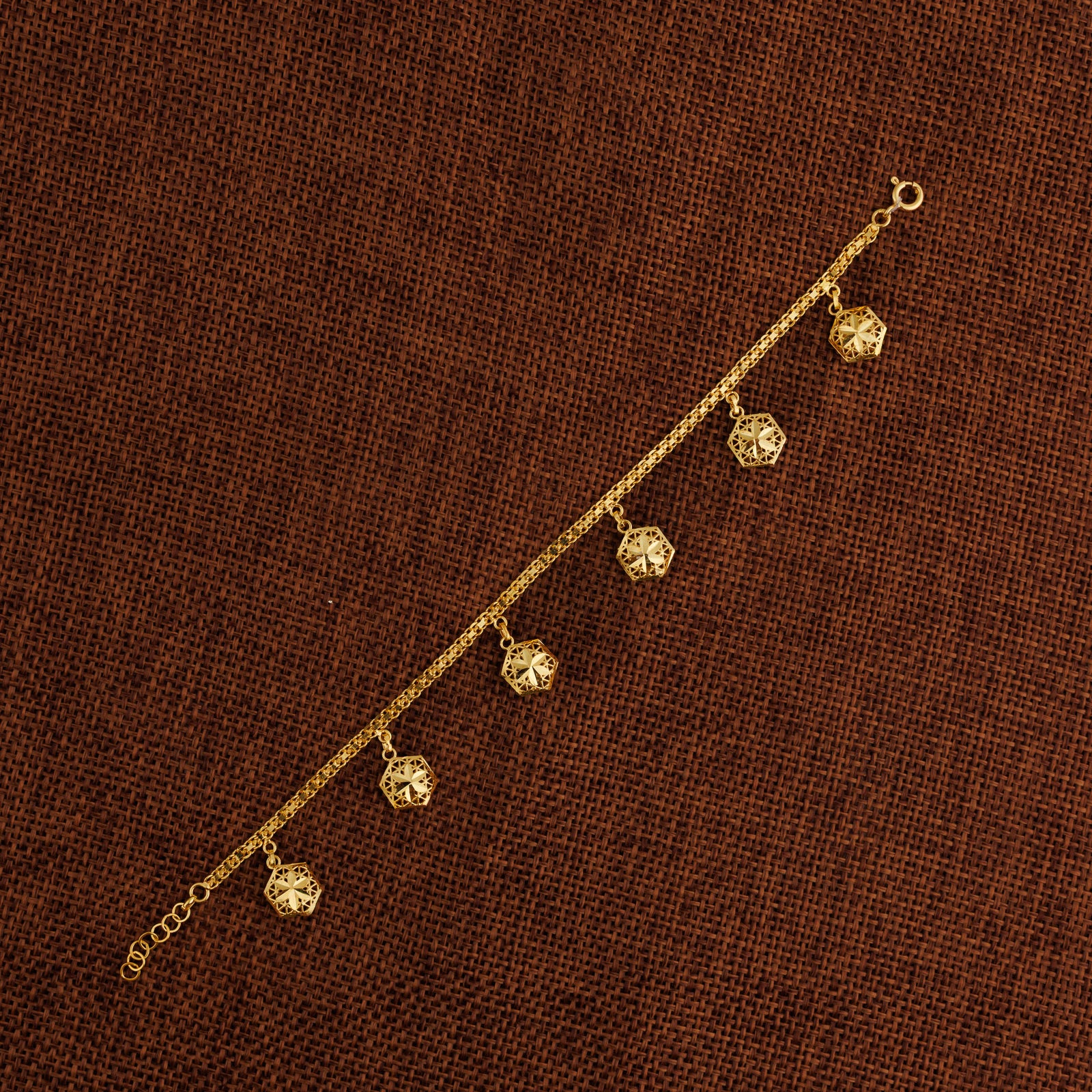 Hexa Bracelet (D2) - Silver 925 & Gold Plated