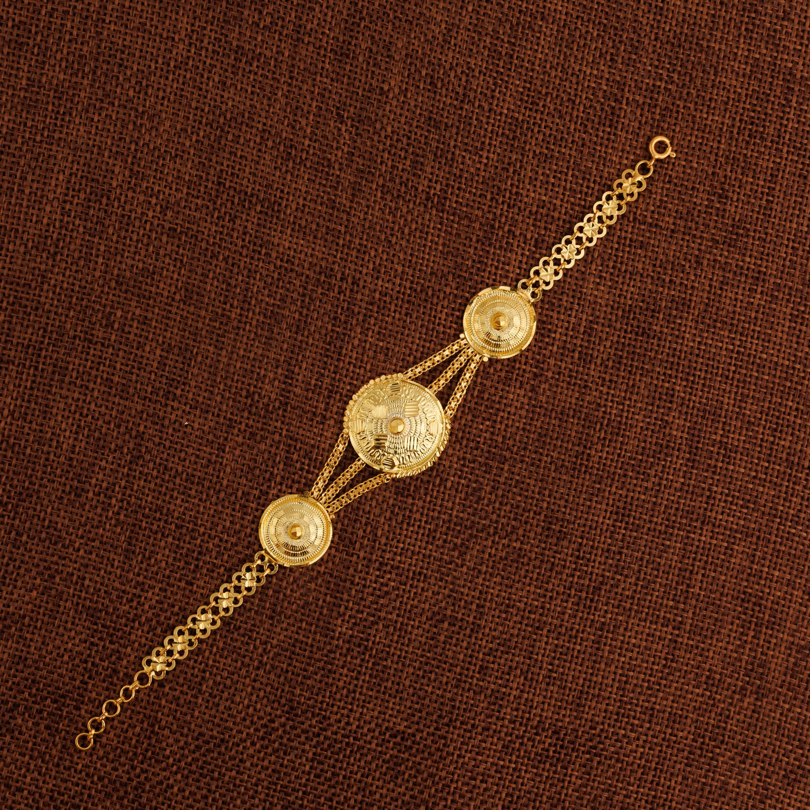 Traditional Stamp Bracelet (D3) - Silver 925 & Gold Plated
