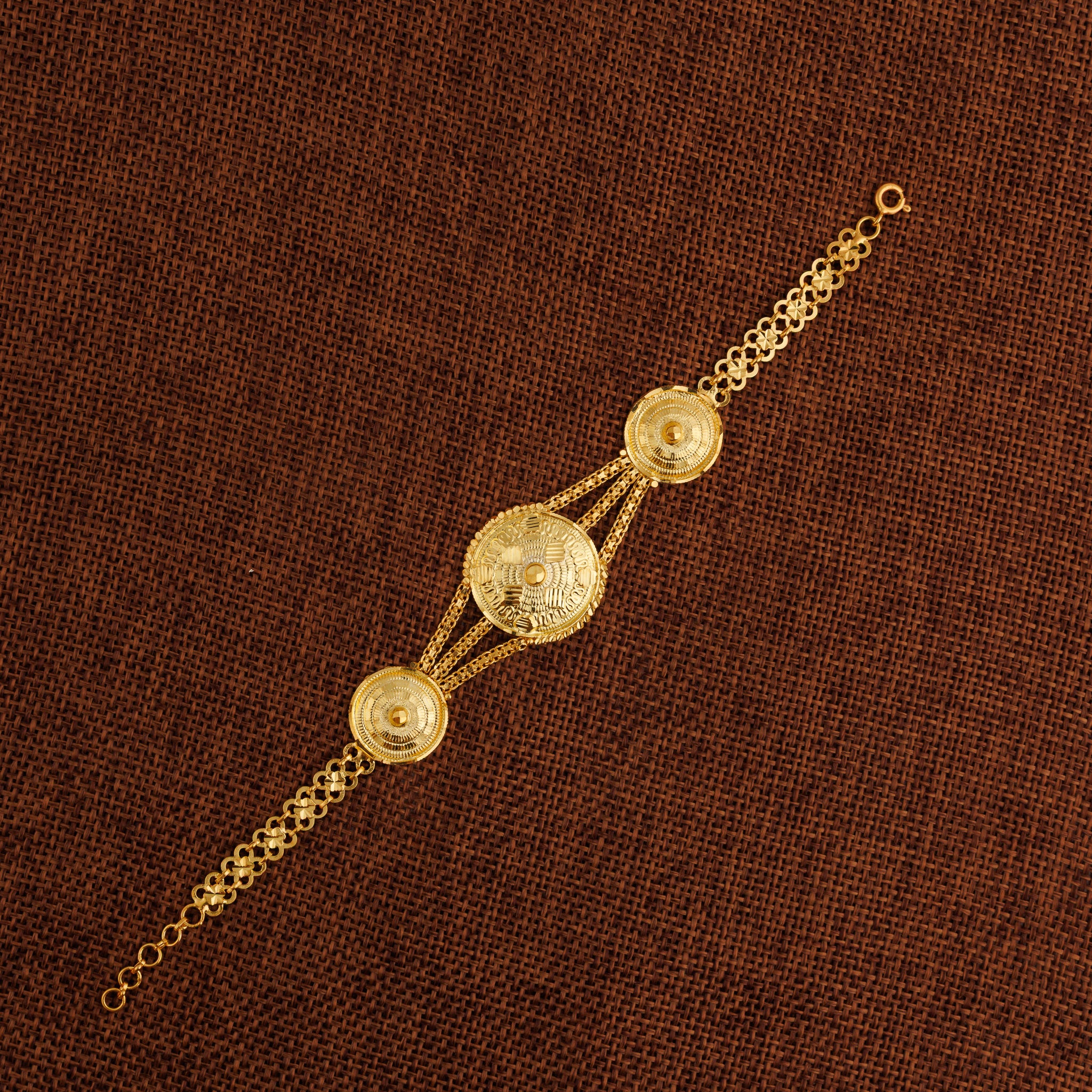Traditional Stamp Bracelet (D3) - Silver 925 & Gold Plated