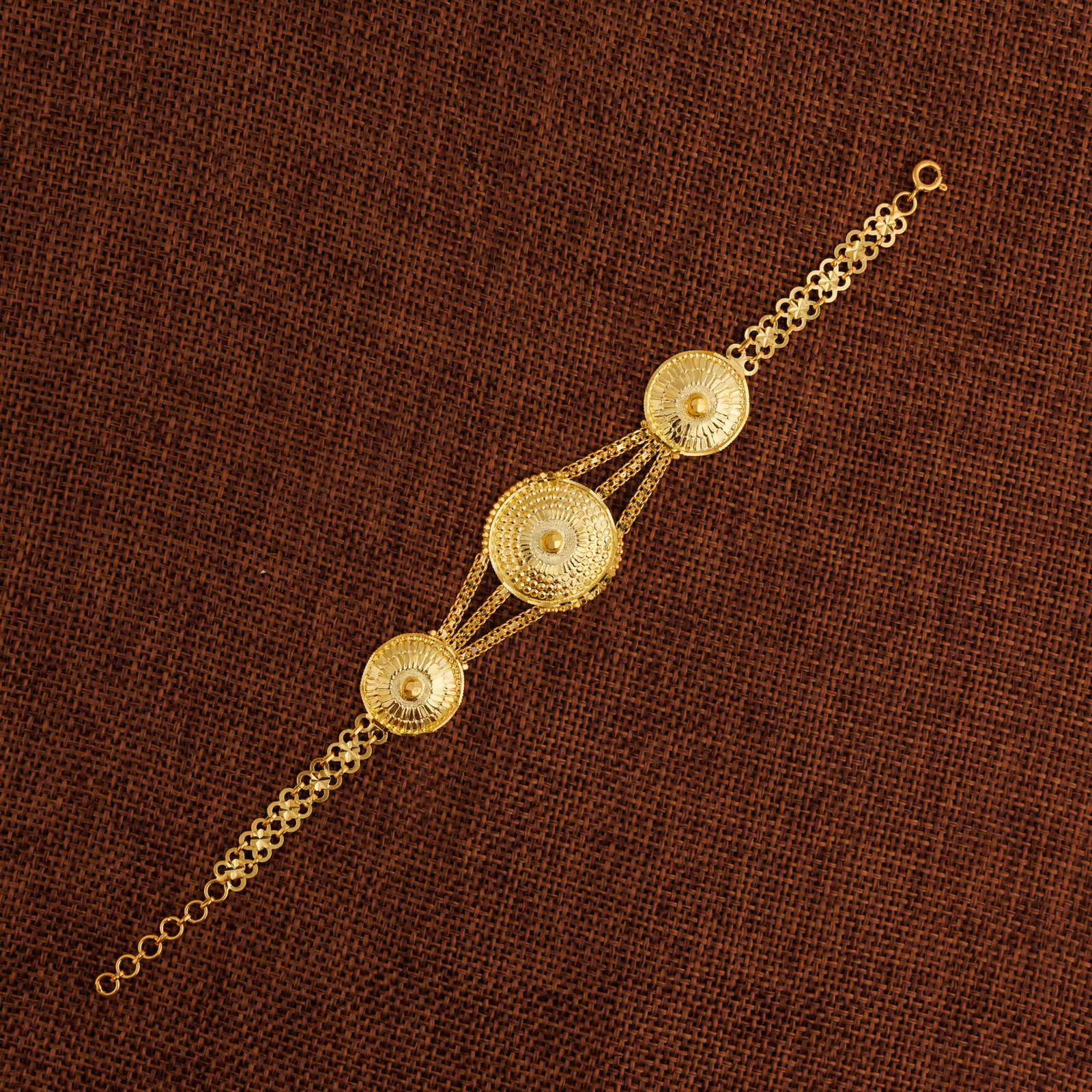 Traditional Stamp Bracelet (D8) - Silver 925 & Gold Plated