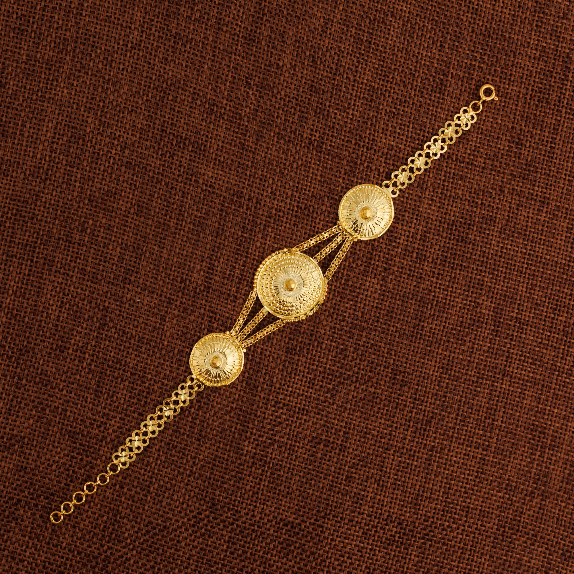 Traditional Stamp Bracelet (D8) - Silver 925 & Gold Plated