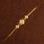 Traditional Stamp Bracelet (D12) - Silver 925 & Gold Plated