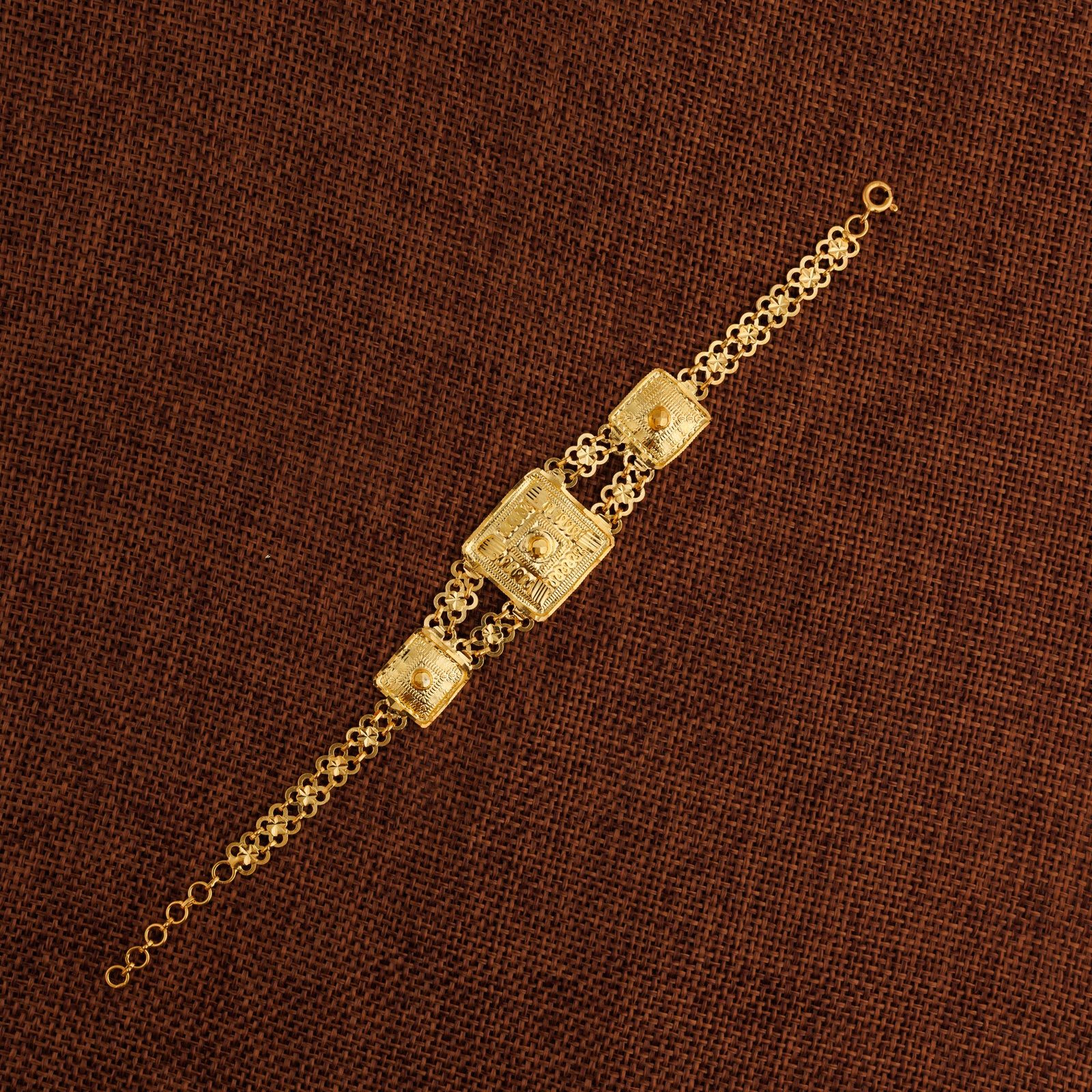 Traditional Stamp Bracelet (D4) - Silver 925 & Gold Plated