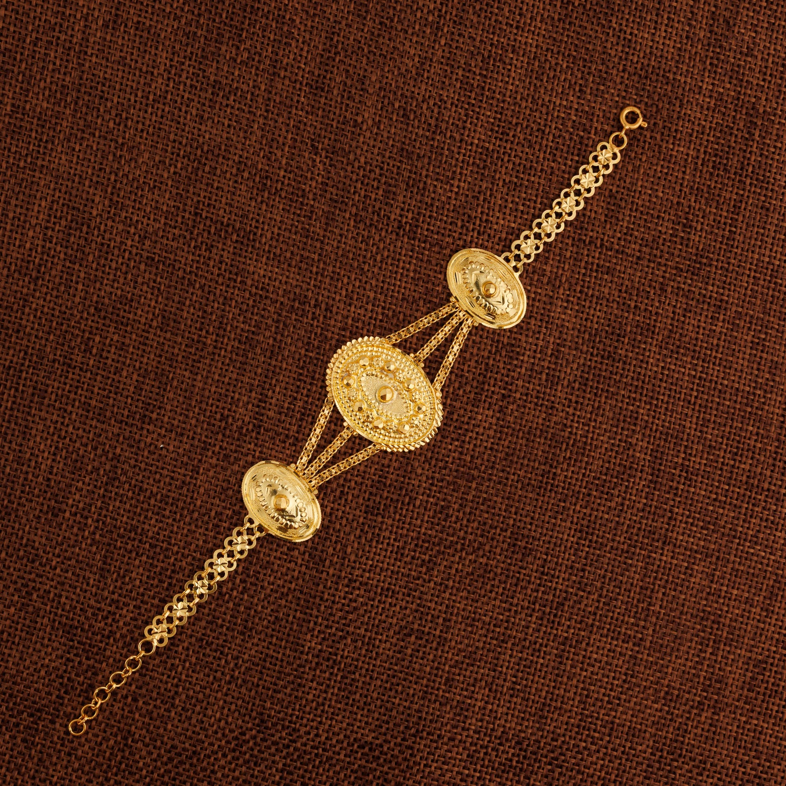 Traditional Stamp Bracelet (D6) - Silver 925 & Gold Plated