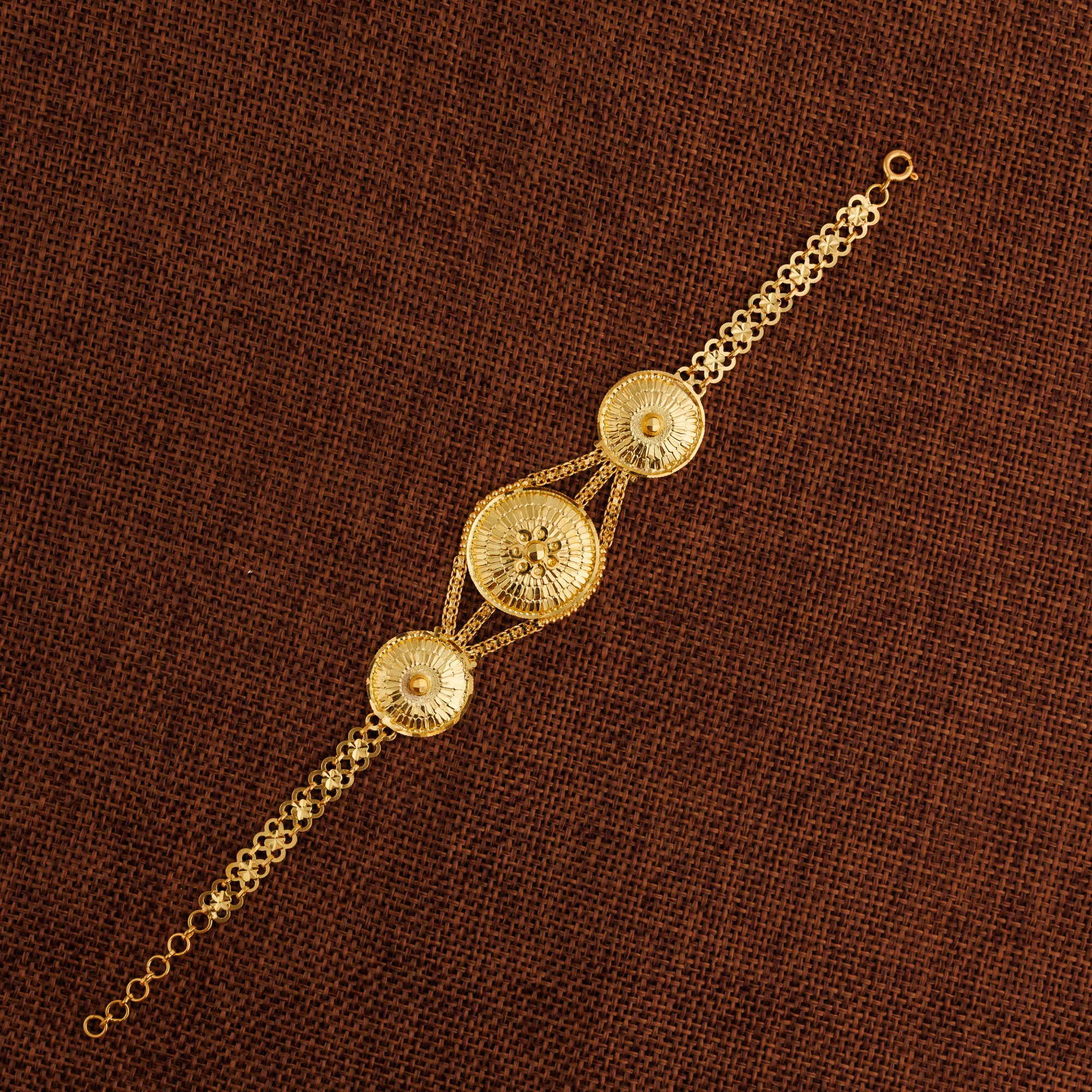 Traditional Stamp Bracelet (D5) - Silver 925 & Gold Plated