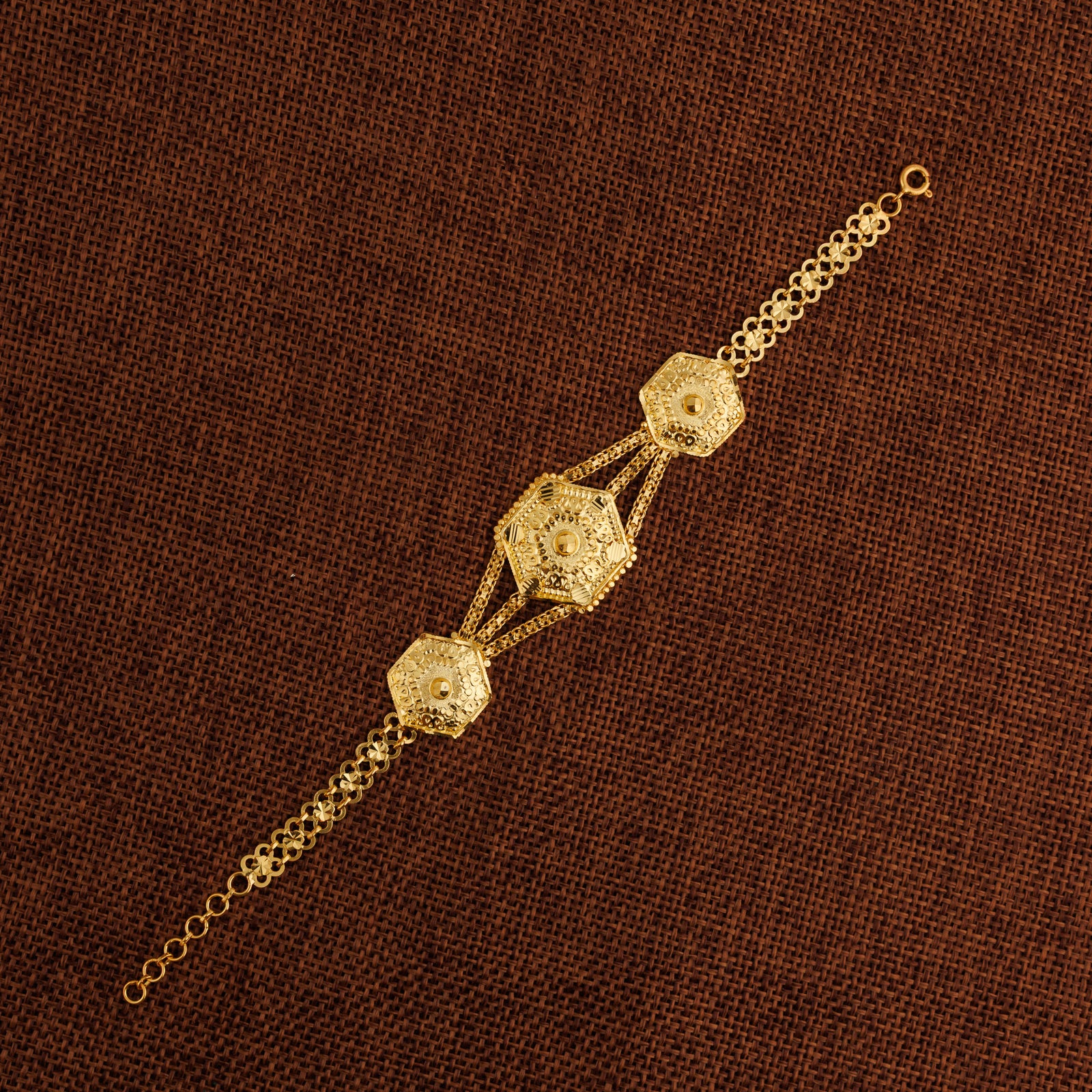 Traditional Stamp Bracelet (D1) - Silver 925 & Gold Plated