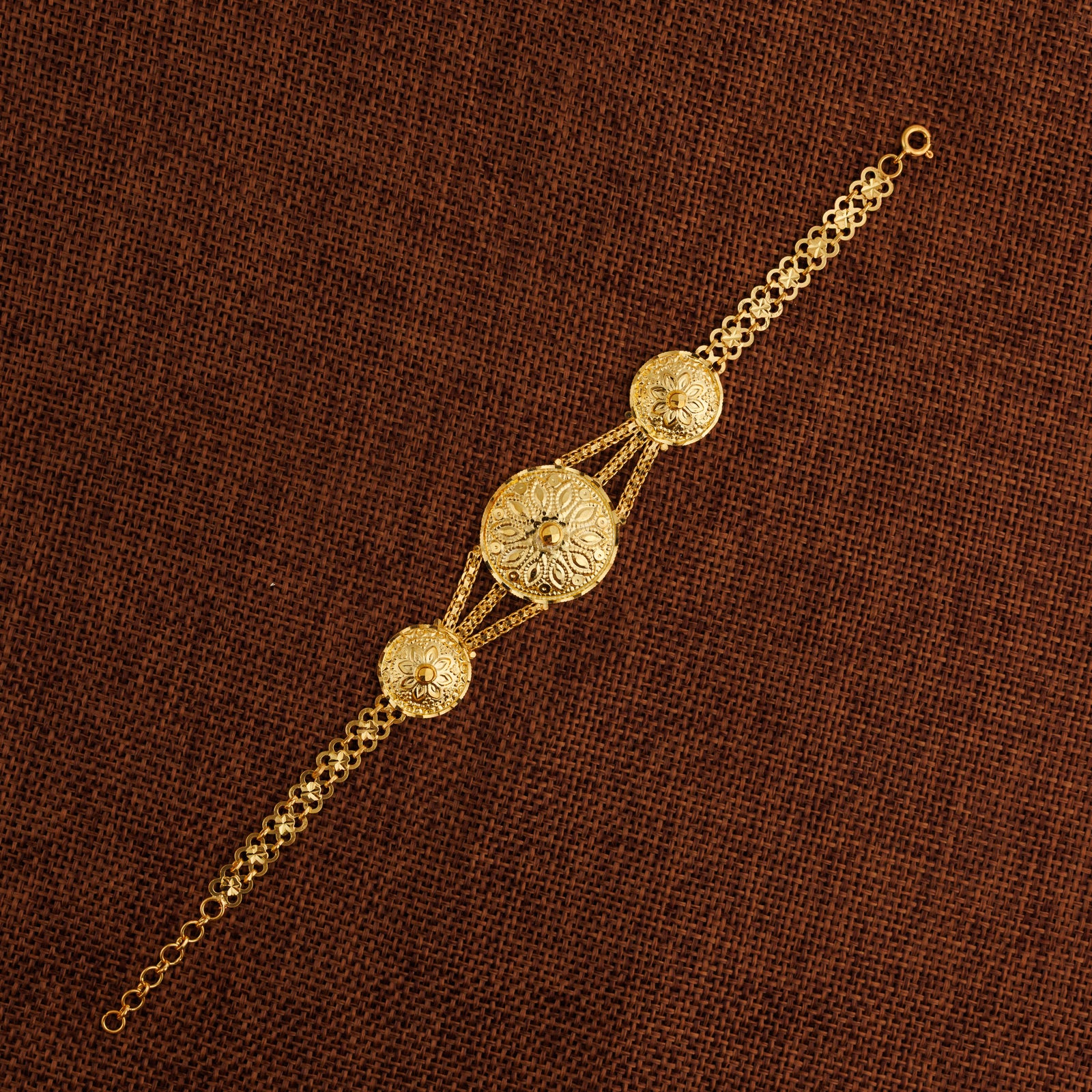 Traditional Stamp Bracelet (D10) - Silver 925 & Gold Plated