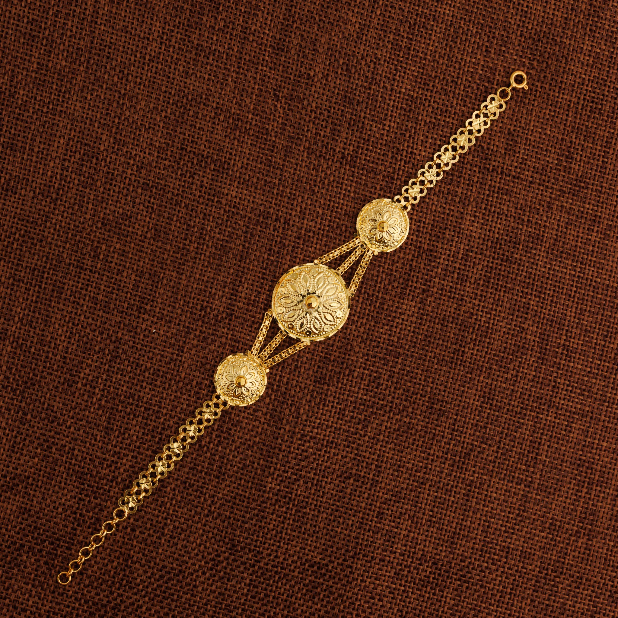 Traditional Stamp Bracelet (D10) - Silver 925 & Gold Plated