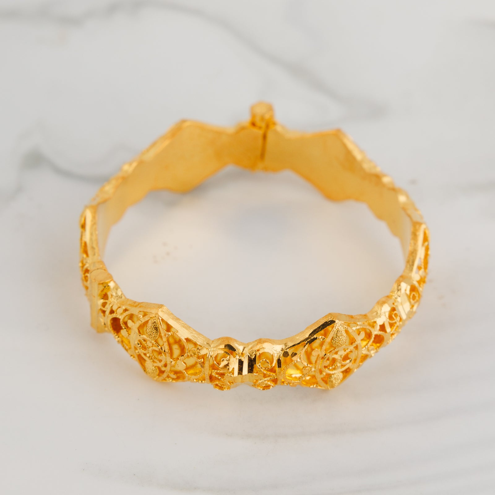 Kid's Casting Kada (D8) - Silver 925 & Gold Plated