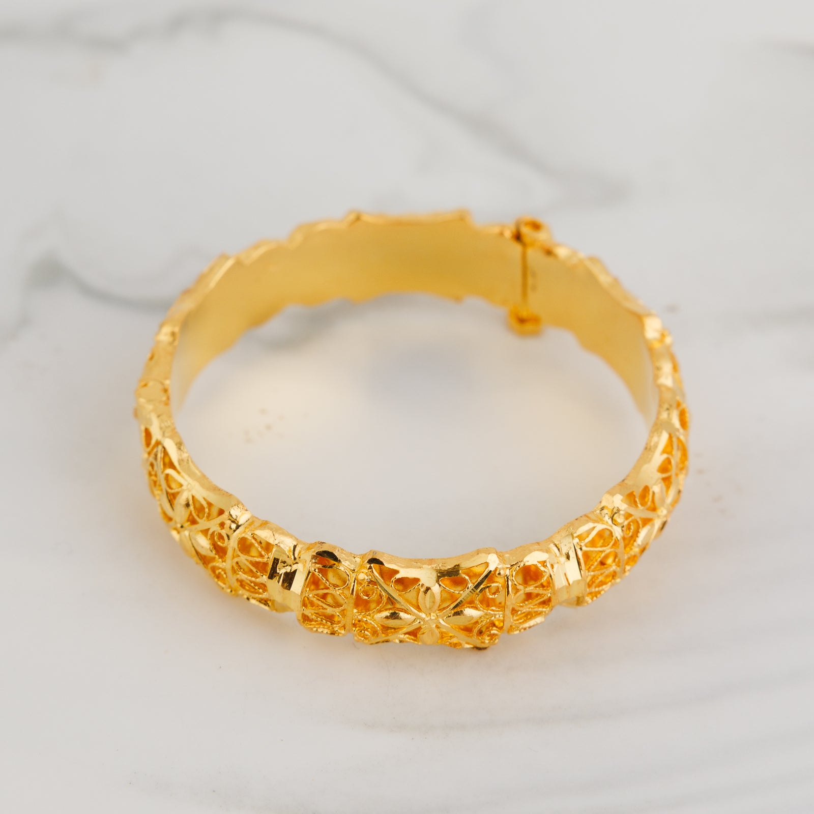 Kid's Casting Kada (D6) - Silver 925 & Gold Plated