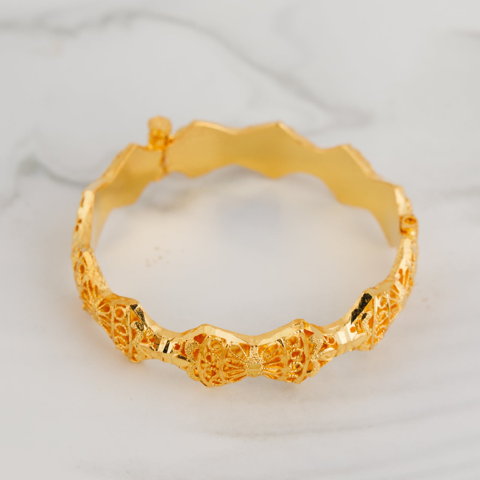 Kid's Casting Kada (D7) - Silver 925 & Gold Plated