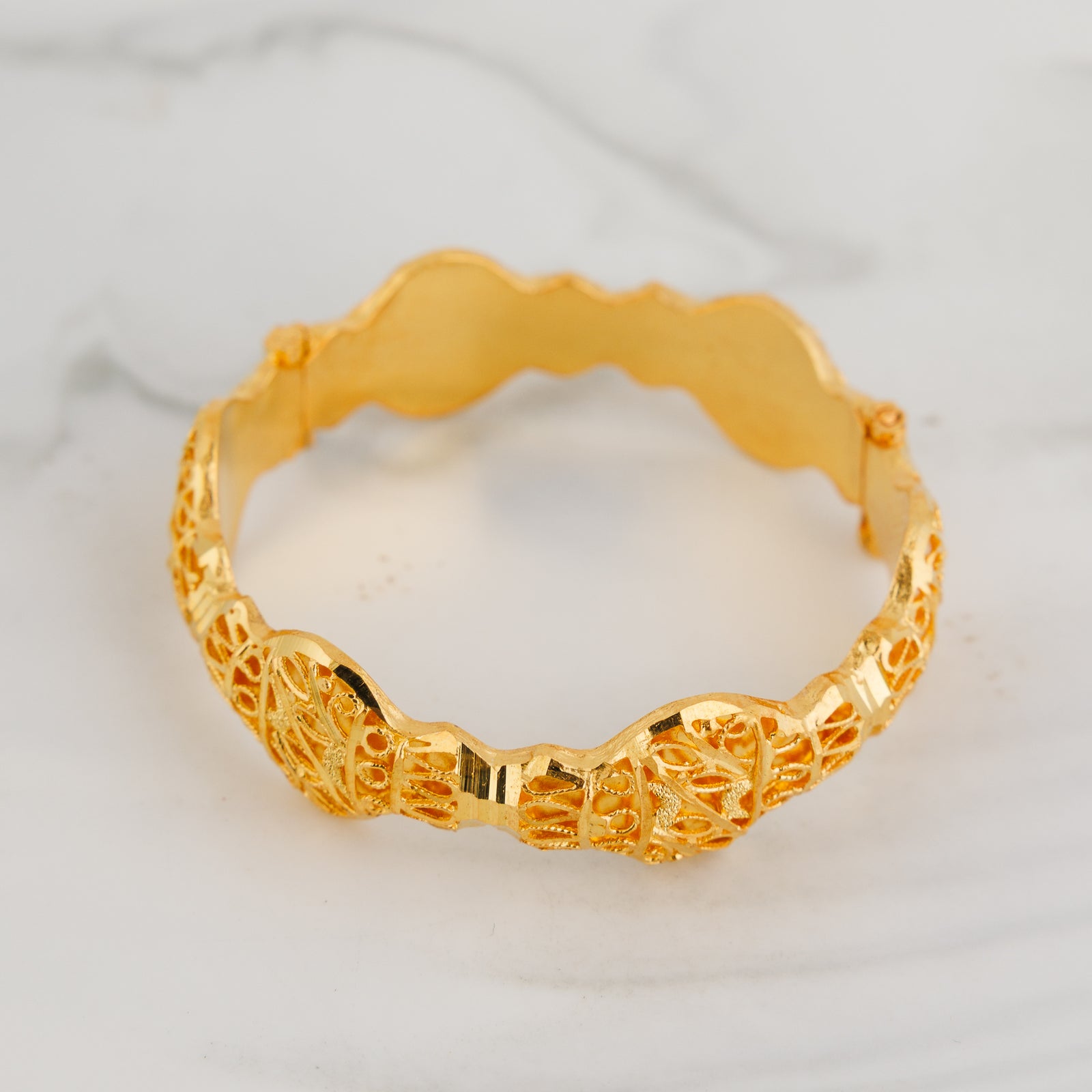 Kid's Casting Kada (D2) - Silver 925 & Gold Plated