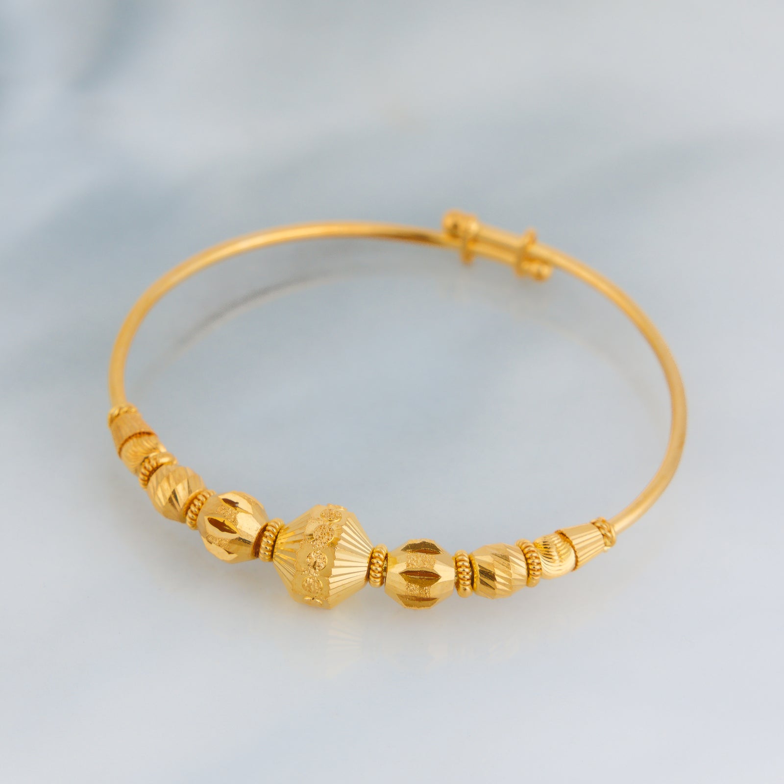 Beads Flex Kids Bangle (D42) - Silver 925 & Gold Plated